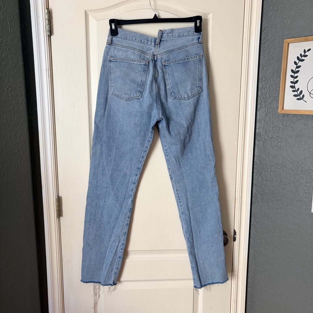 AGOLDE Criss Cross Straight Denim Jeans, Dimension, 26 - Picture 6 of 14
